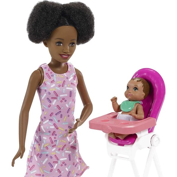 Barbie Skipper Babysitters INC Playset Doll, Toddler Doll og Mor Multicolor