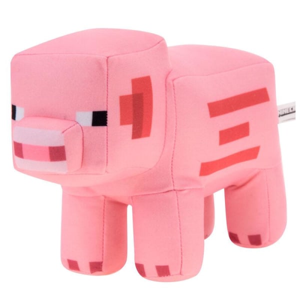 Minecraft Pig Gris Plys Soft  Legetøj 27cm Multicolor
