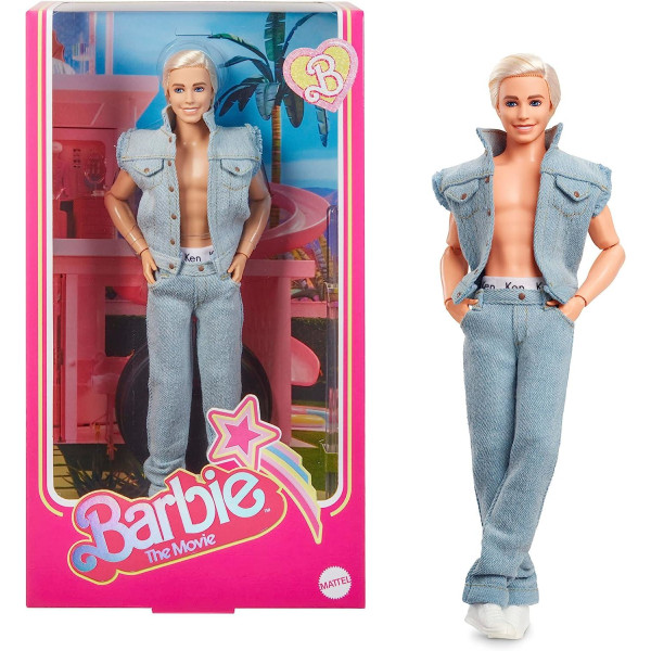 Barbie the Movie Collectible Ken Doll Wearing Denim Matching Set Dukke Multicolor