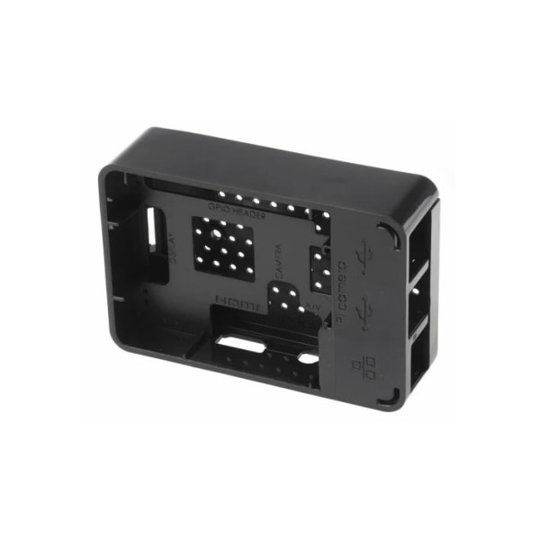 Raspberry Pi Premium skall/chassis for Pi 3B+/3B/2B/1B+ gummiføtter Black