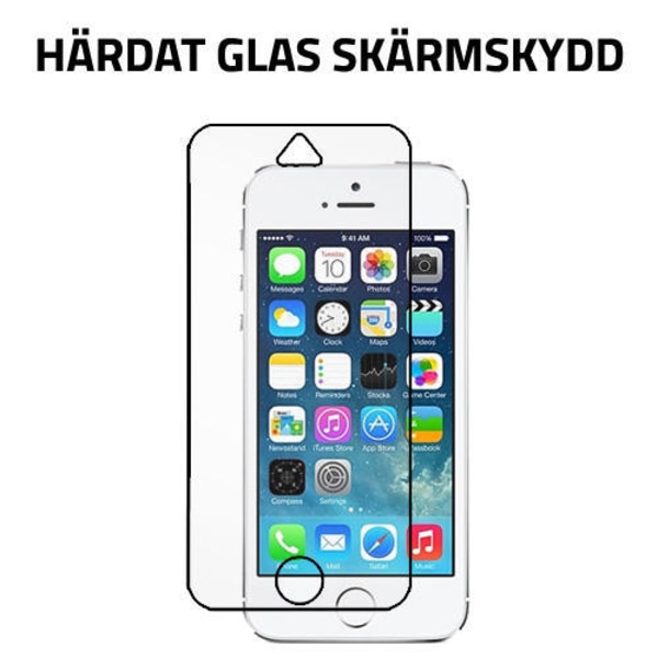 Härdat glas skärmskydd iPhone 5/5S/SE transparent Transparent