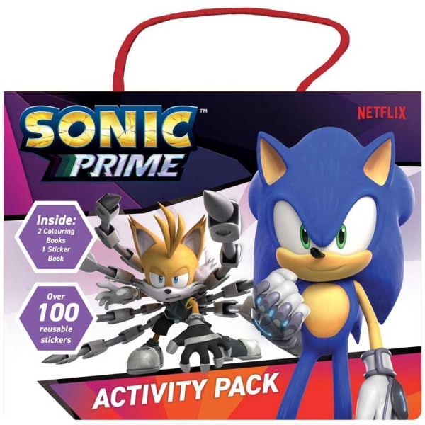 Sonic Prime Activity Pack Ritblock Målarbok Med Klistermärken multifärg