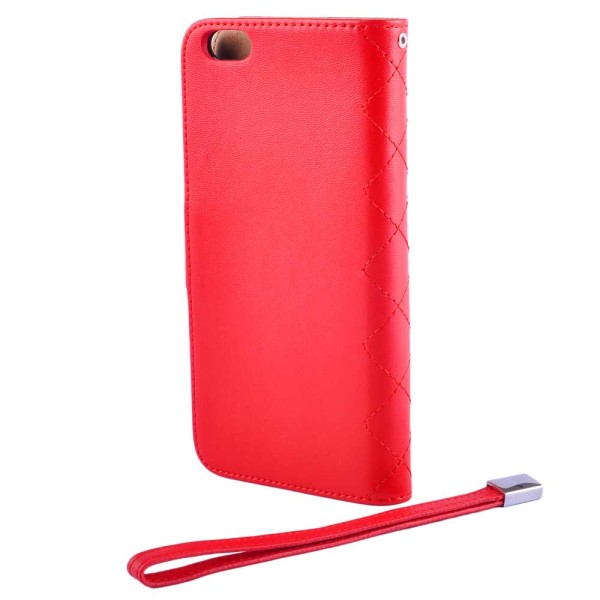 Quilted Luxury Wallet Case iPhone 6 Plus/6S Plus, Red Red