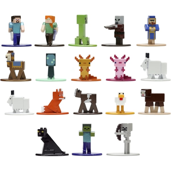 18st Minecraft Series 8 Nano Metalfigs Samlarfigurer 100% Die-Ca Multicolor