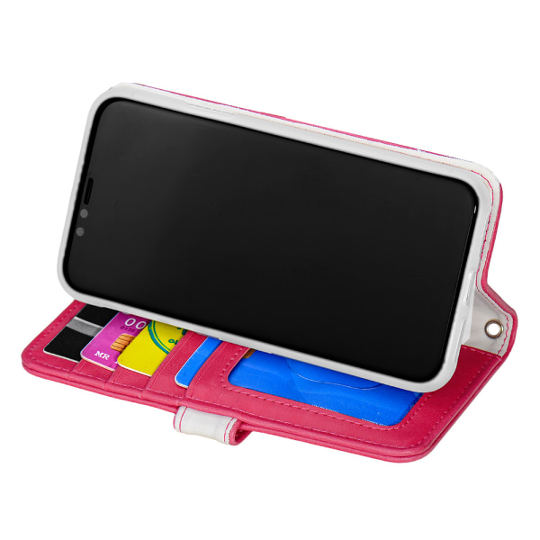 TOP iPhone X / Xs tegnebog med ID-lommebog taske / omslag Pink