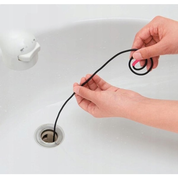 Avloppsrensare, Vaskrensare, Sink Snake, 2-Pack Svart