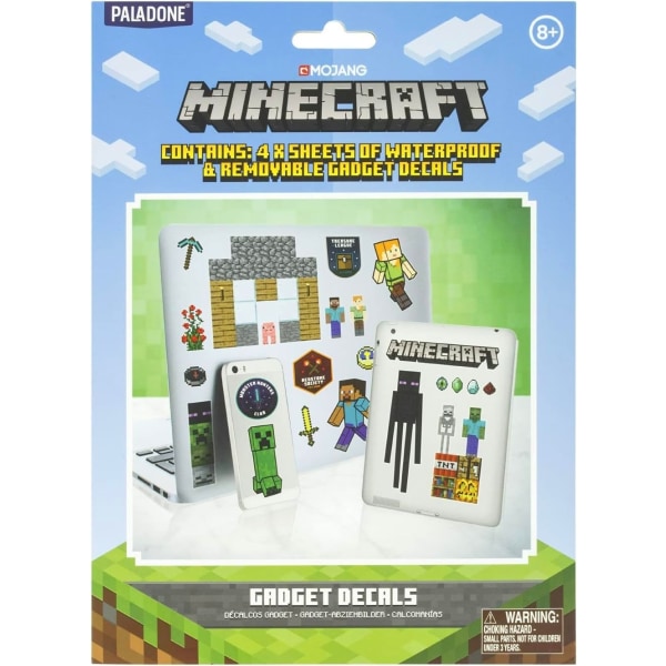 Minecraft Gadget Stickers Set Tarroja Vinyl Uudelleen Käytettävä Multicolor