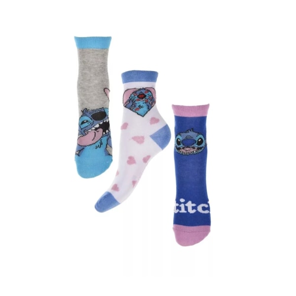 Kolmen pakkauksen Disney Stitch -sukat Valitse koko MultiColor XXS