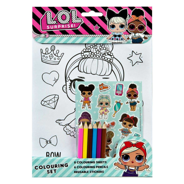 L.O.L. Surprise! LOL Målarbok Med Klistermärken och färgpennor multifärg