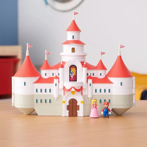 Super Mario Mushroom Kingdom Castle Playset Med Mario & Peach Fi Multicolor