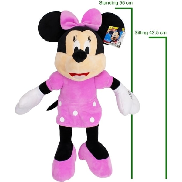 Disney Minnie Mouse Big Large plysj leketøy 55cm Pink