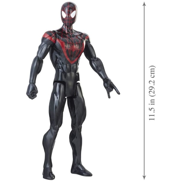 Spider-Man Spindelmannen Miles Morales Titan Hero Action Figur Svart