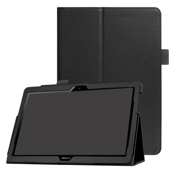 Flip & Stand Nahkakotelo Smart Case Huawei Mediapad T3 10 Cover Black
