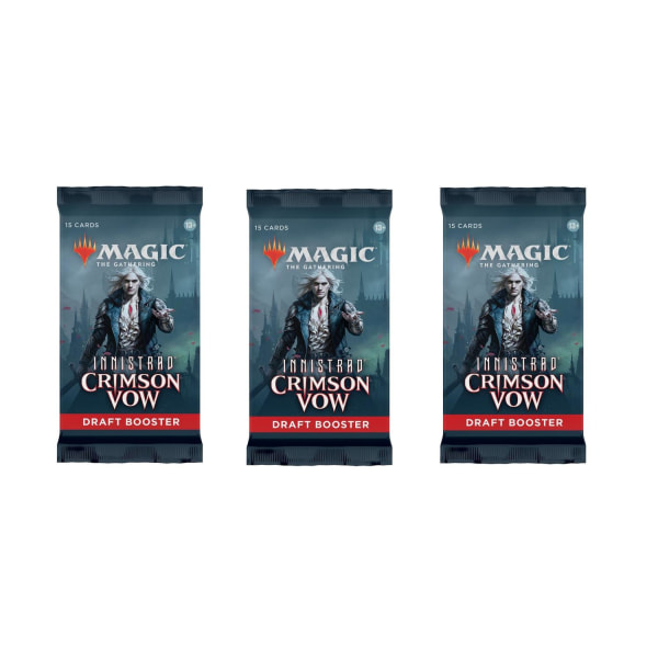 Magic The Gathering Innistrad Crimson VoW DRAFT Booster 3-Pack multifärg