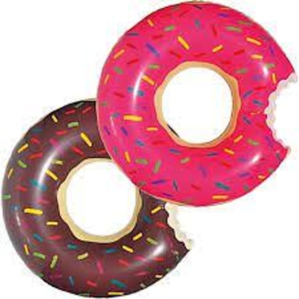Giant Candy Sprinkle Glazed Donut Water Tube Toy 42"/107cm Brown Brown