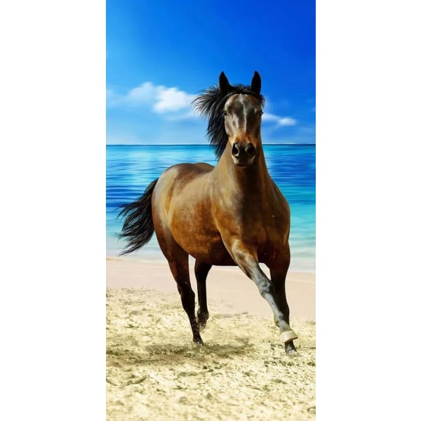 Horse Hästarna Strand Handduk Badlakan 140x70cm multifärg