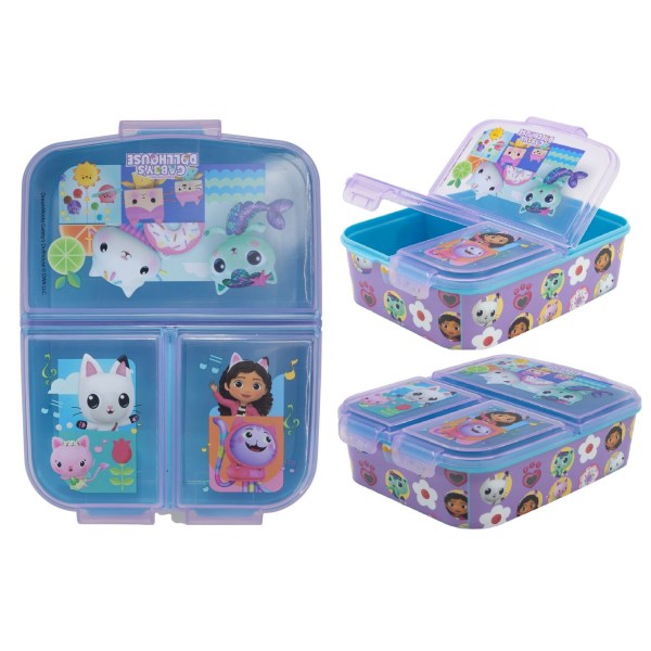 Gabby's Dollhouse Lounaslaatikko, jossa 3 lokeroa Multicolor