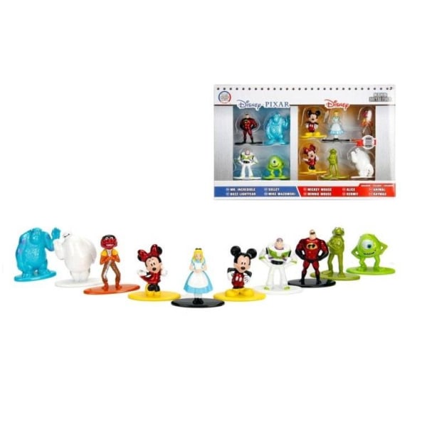 10 pakkauksen Disney & Disney Pixar Nano Metalfigs -keräilypakkaus Multicolor