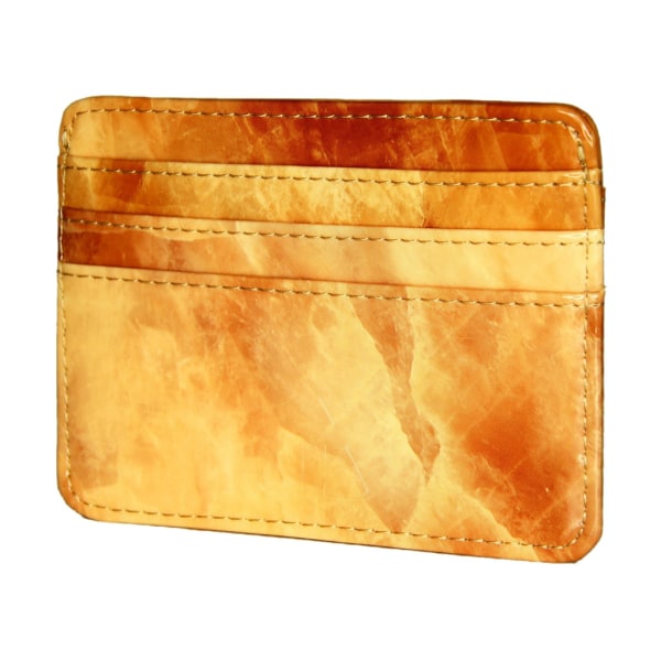 TOPPEN Card Holder Super Slim ID pocket Fashion Wallet Marble Or Orange