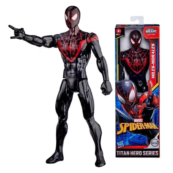 Spider-Man Spindelmannen Miles Morales Titan Hero Action Figur Svart