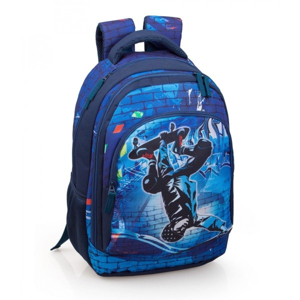 Eastwick Blue Skater School Bag Reppu Laukku 45x30x16cm Multicolor one size