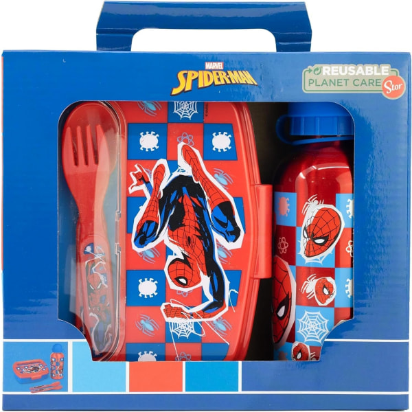 4-Pack Spider-Man Midnight Flyer Spindelmannen Matlåda Och Alumi multifärg