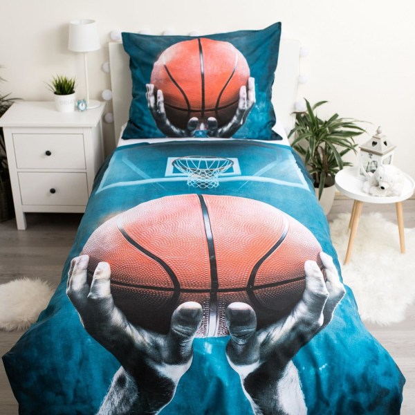 Basketball Bed linen Pussilakanasetti 140x200+70x90cm Multicolor