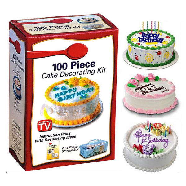 100 stk sæt skraber kage og kage dekoration kit dekorere Multicolor