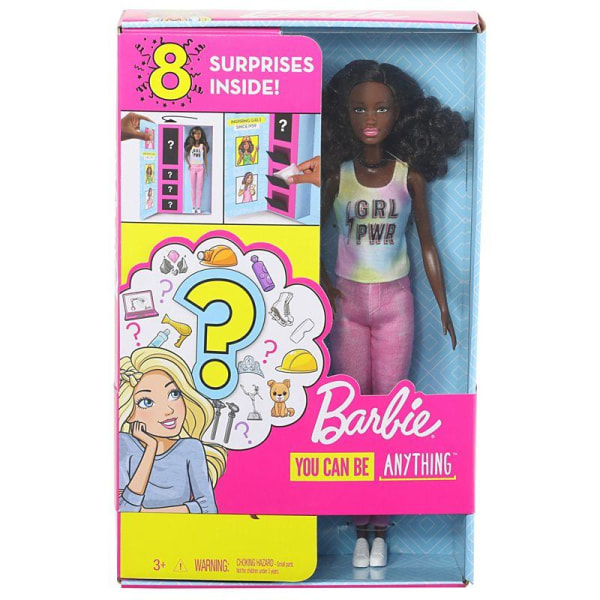 Barbie Surprise Doll Brunette with 2 Career Looks And Accessorie Multicolor