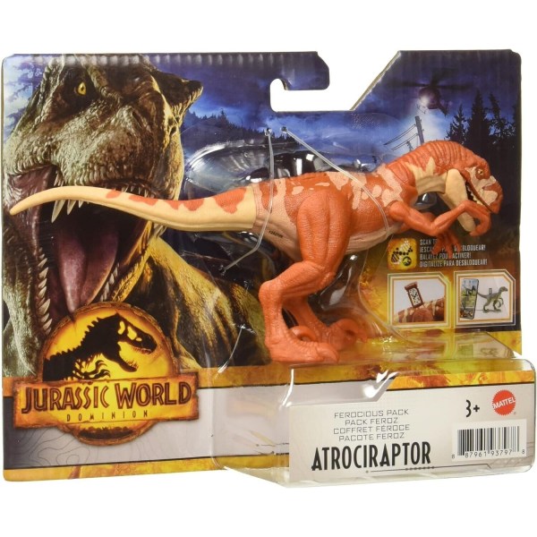 Jurassic World Ferocious Pack Atrociraptor Dinosaur Action Figur multifärg