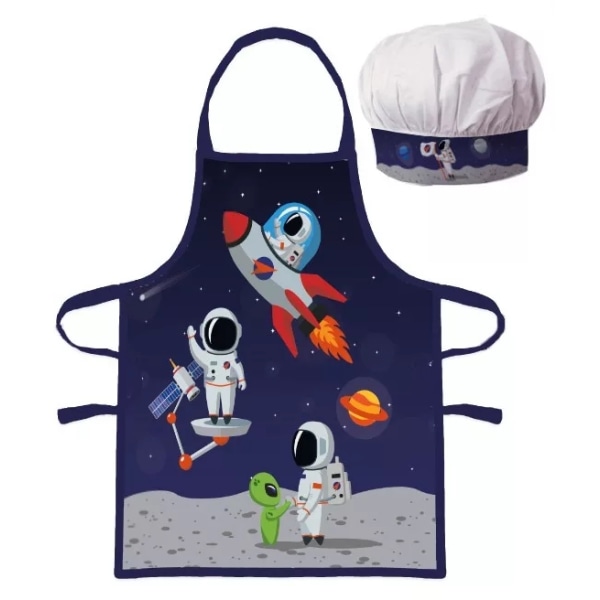Astronaut Barn Forkle og kokkhue 55cm Multicolor one size