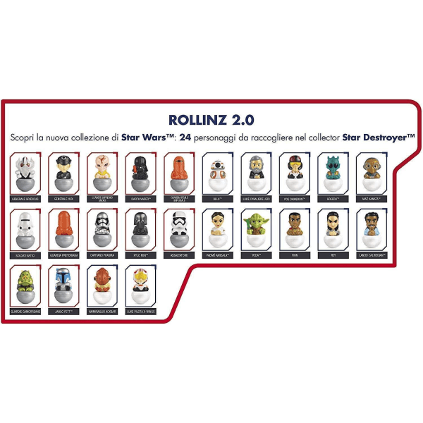 18 pakkauksen Disney Star Wars Rollinz 2.0 -figuurit keräily Multicolor