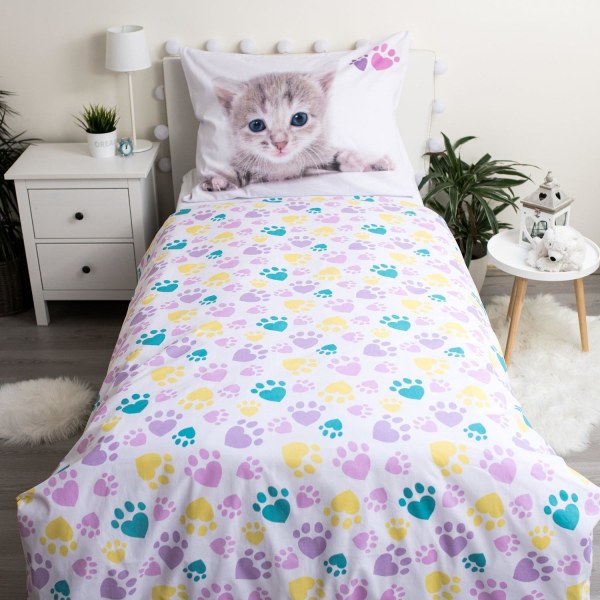 The Cat Kissa Colour Bed linen Pussilakanasetti 140x200+70x90cm Multicolor
