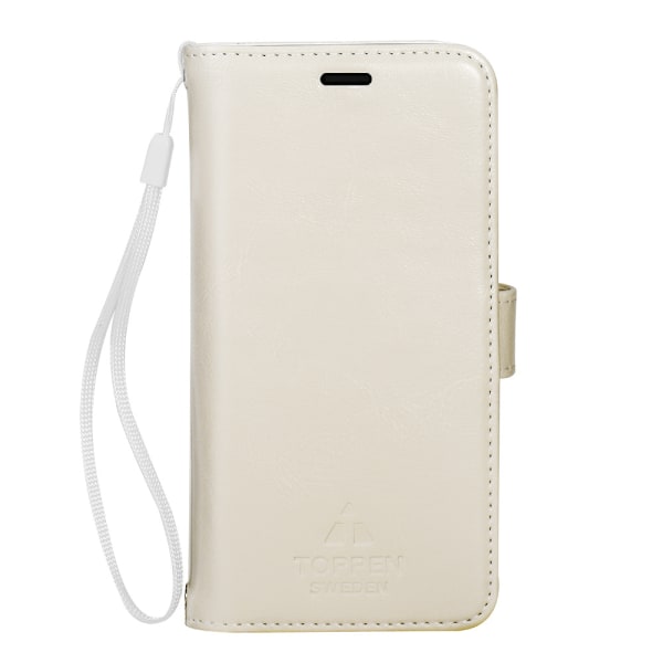TOP iPhone X / Xs tegnebog med ID-lommebog taske / omslag Beige
