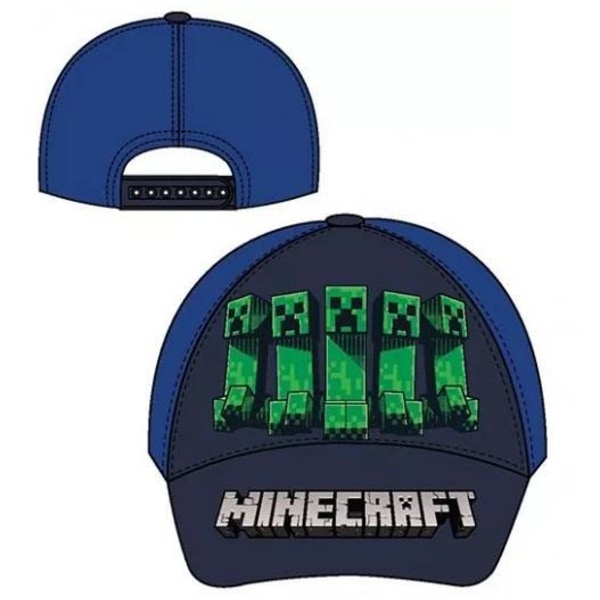Minecraft Creeper Cap Hette Blå Blue 54