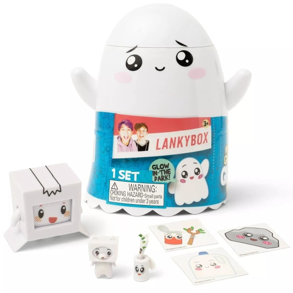 LankyBox Ghosty Glow Mystery Box Med Figurer och klistermärken, multifärg