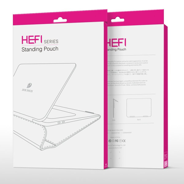 Dux Ducis HEFI MacBook/Laptop Datorfodral 15,4" Svart Svart