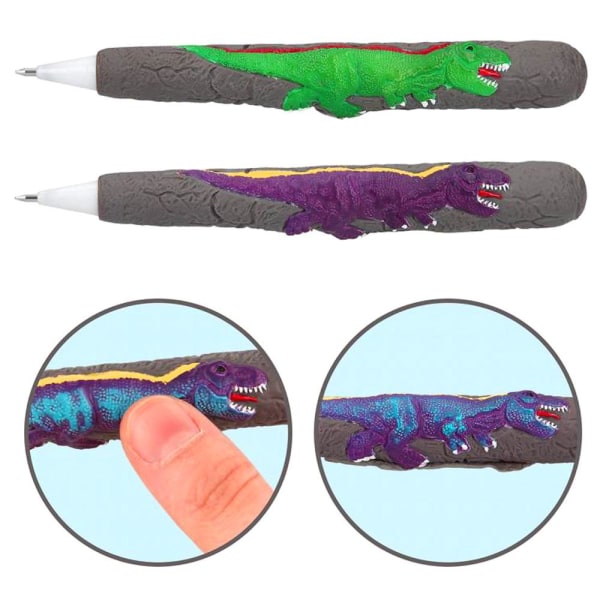 Dino World blyant Dinosaurer Kuglepen med farveændrende effekt Multicolor