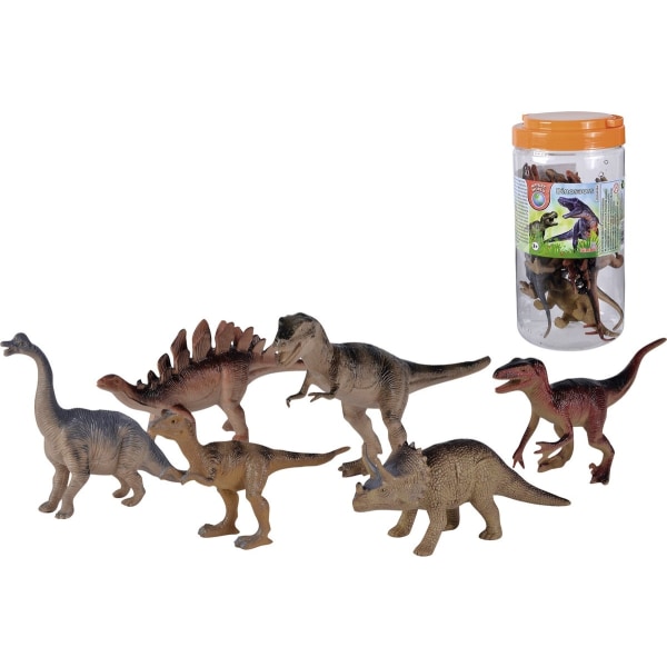6-Pack Simba Toys Nature World Dinosaurs Leksaksdjur Dinosaurier multifärg
