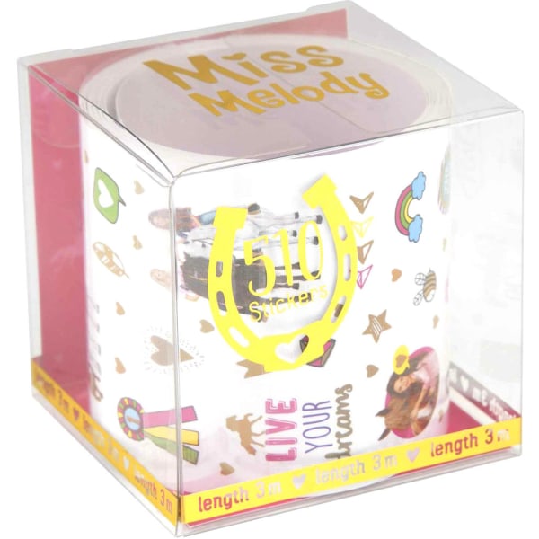 510st Miss Melody Klistermärken Stickers Med Pony Hästar Tjejer multifärg