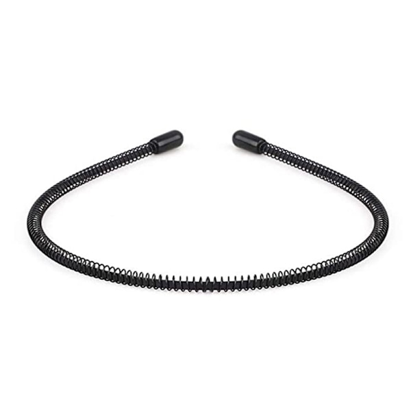 Black Metal Waved Style Sports Holdbar skridsikker hårbånd Unisex one size