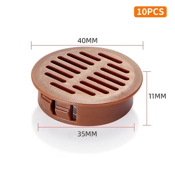 10 STK Rektangulær Åndbar Mesh Plast 35/50mm Ventilation A6
