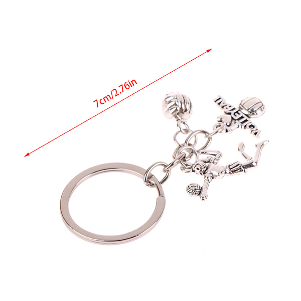 Kreativ DIY nøkkelring volleyballspiller legering nøkkelring charms A onesize