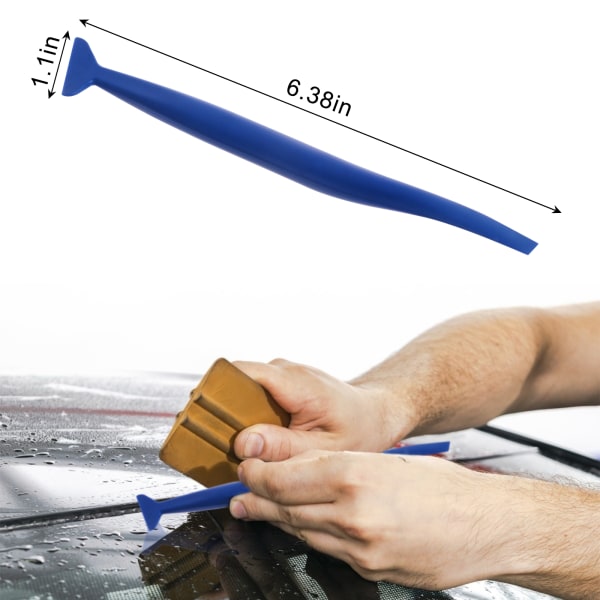 12PCS Auton vinyyli Wrap -työkalusarja Yellow 13*9*0.5