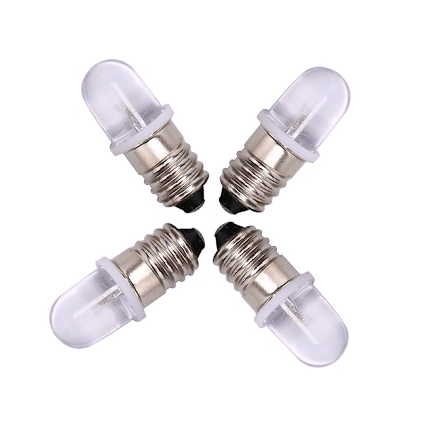 5 stk E10 LED-pære DC 3V 4,5V Instrumentpæreindikatorlampe Fla warm white DC3V