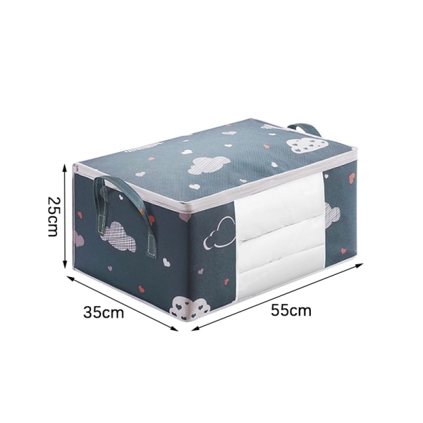 Quilt Förvaringsväska Kläder Sängväskor Polyestertyg Dustpr Navy blue S