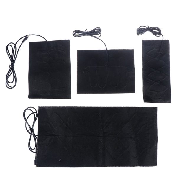 7 Størrelse USB Varme Karbon Fiber Oppvarmede Pads Oppvarmet Jakke Coat Ves Black 20*24cm