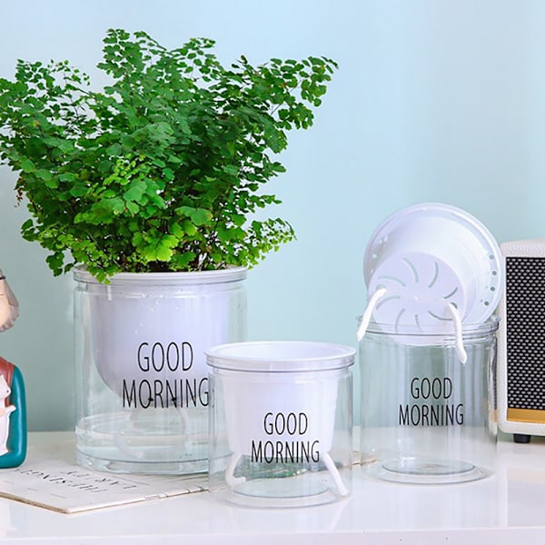 Mini Självbevattnande Blomkruka Plastkrukor Självbevattnande Kruka L