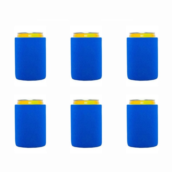 6st Ölkylare/hylsor Mjukisolerad Återanvändbar Hållare Wa Blue