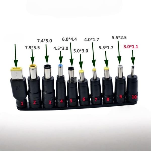 1/10/11 stk 100W USB Type-C universell bærbar lader strømadapter A3